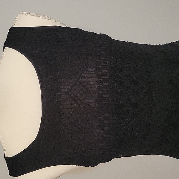 Elegant Black Lace Fit & Flare Dress - Ashley Stewart Size 6 - Picture 2 of 5